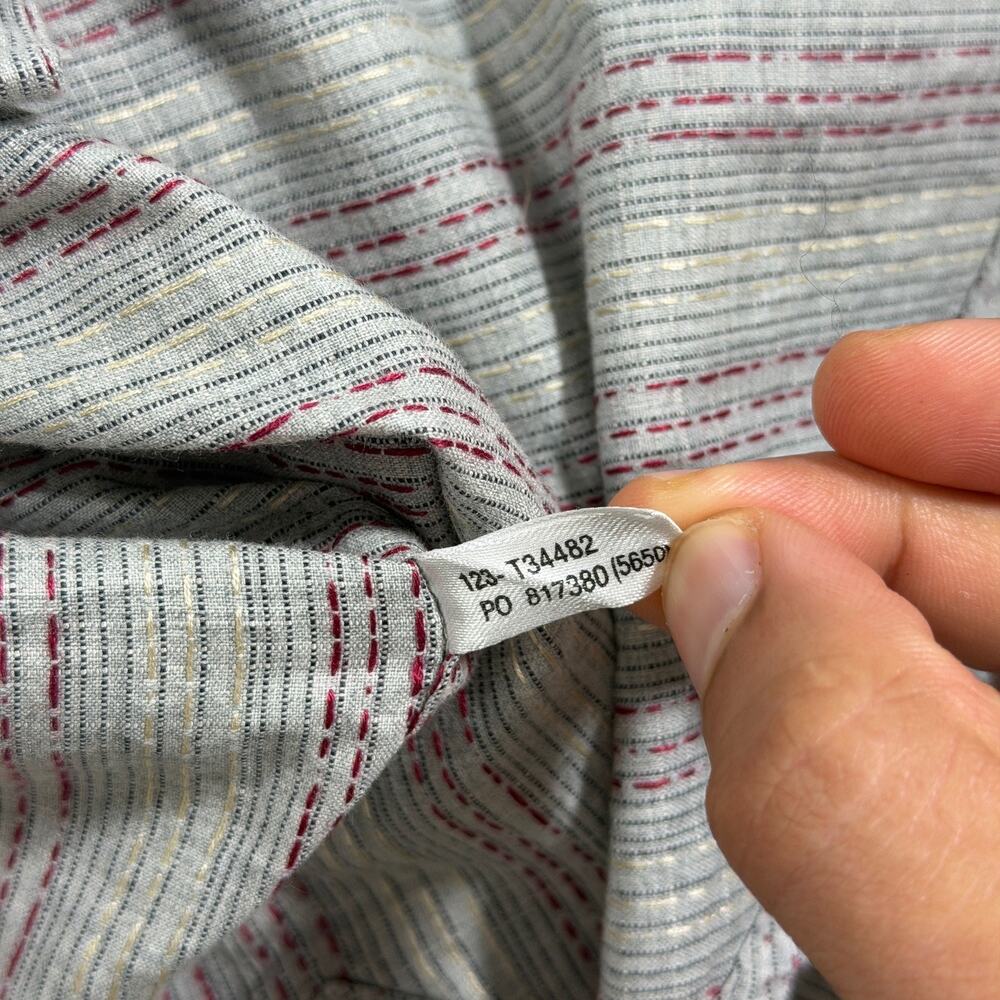 Vintage Tommy Bahama Silk Shirt Mens M Gray Long Sleeve Button Up Textured Beach - Picture 12 of 15